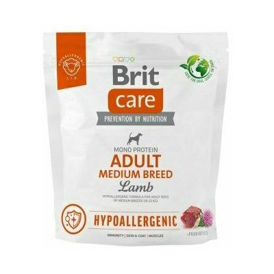 Brit Care HP Vuxen Medium Lamm & Ris Torrfoder för Hund 1kg