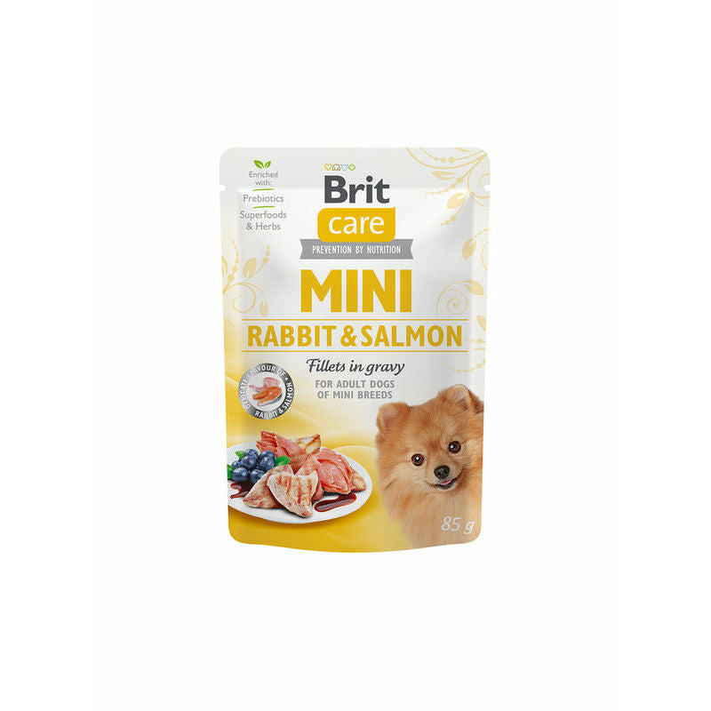 Brit Care Mini Wet Dog Food With Rabbit and Salmon fillets in gravy, 85 g