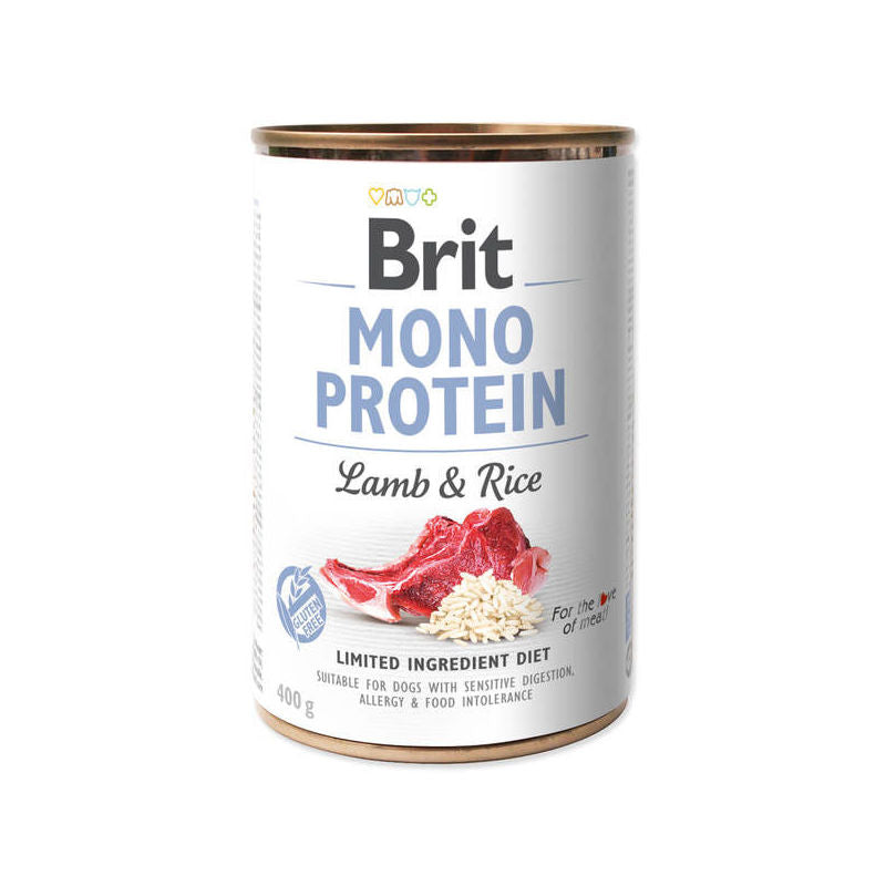 Brit Mono Protein Wet Dog Food With Lamb and Rice 400g