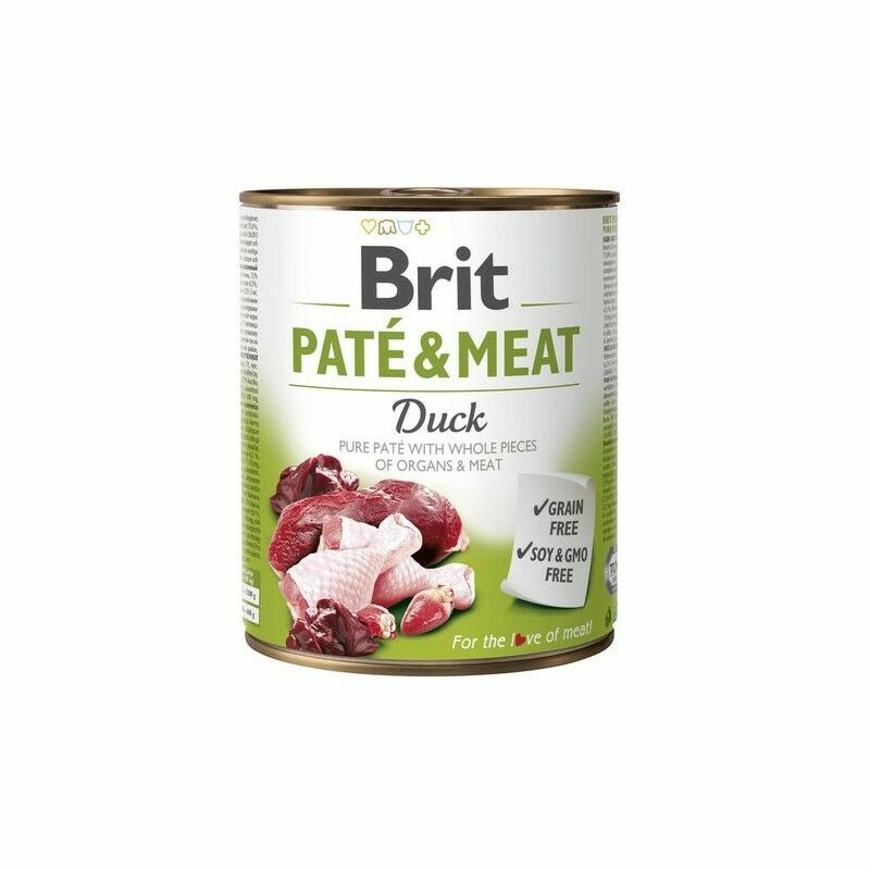 Brit Pate & Meat Wet Dog Food With Duck 800g