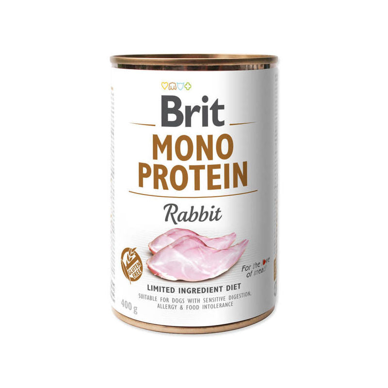 Brit Mono Protein Wet Dog Food With Rabbit 400g