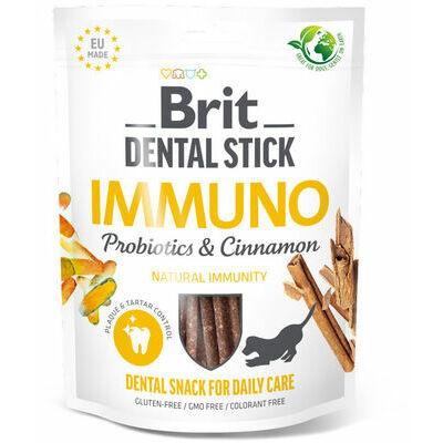 Bâtonnets dentaires Brit Dental Immuno aux probiotiques et à la cannelle (7 unités)