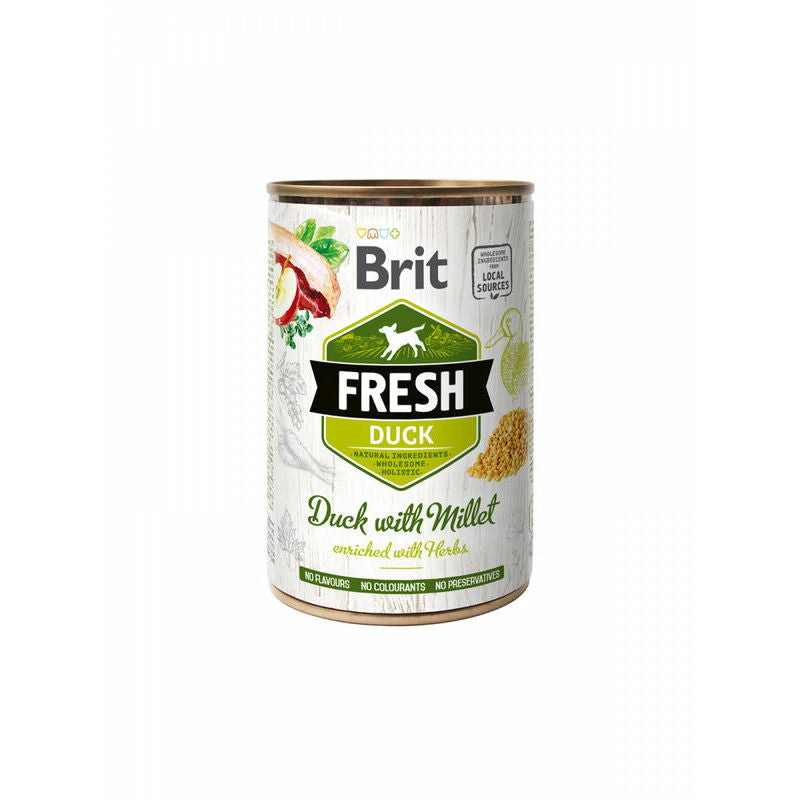 Brit Fresh Wet Dog Food With Duck & Millet 400g