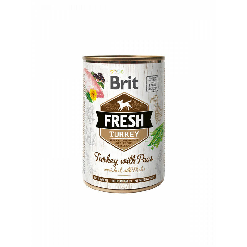 Brit Fresh Wet Dog Food With Turkey & Peas 400g