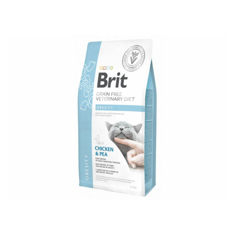 Brit GF Veterinary Diets Cat Obesity Trockenfutter für Katzen mit Huhn, 5 kg
