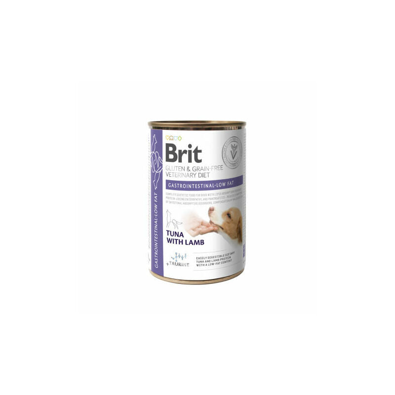 Brit Veterinary Diets Dog Gastrointestinal Low Fat Wet Dog Food With Tuna and Lamb, 400g