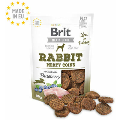 Brit Jerky Rabbit and Chicken Meaty Coins Snack 80 g