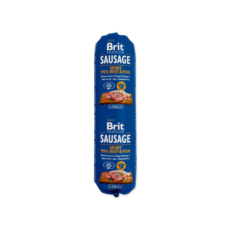 Brit Premium Sport Wet Dog Food With Beef and Fish, Sausage, 800g