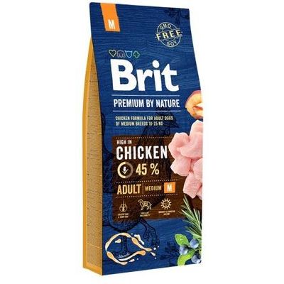 BRIT PREMIUM By Nature Adult M Dry Dog Food 15 kg