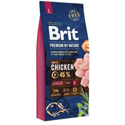 BRIT PREMIUM By Nature Junior L Dry Dog Food 15 kg