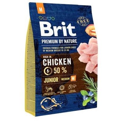 BRIT PREMIUM By Nature Junior M Dry Dog Food 3 kg