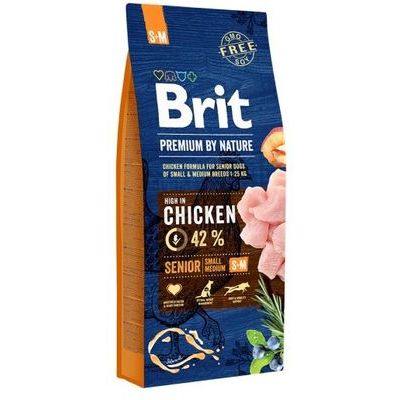 BRIT PREMIUM By Nature Senior S/M Dry Dog Food 15 kg