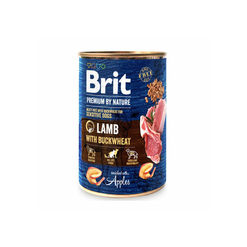 Brit Premium by Nature Wet Dog Food With Lamb and Buckwheat, 400g