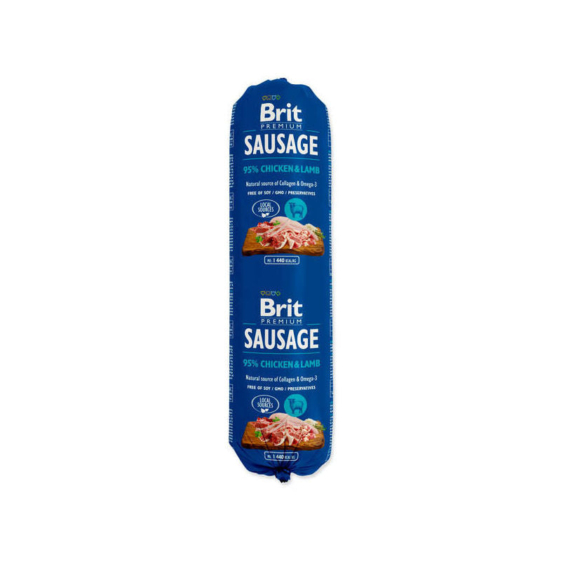 Brit Premium Wet Dog Food With Chicken and Lamb, Sausage, 800g