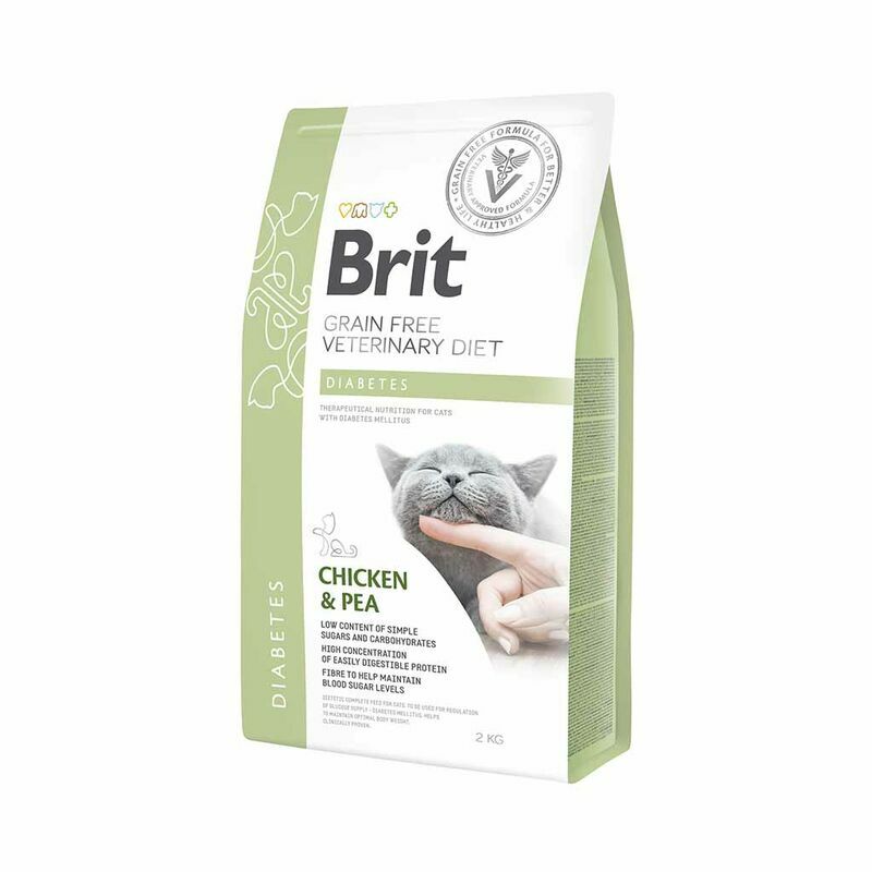 Brit Grain Free Veterinary Diets Cat Diabetes Dry Cat Food With Chicken, 2kg