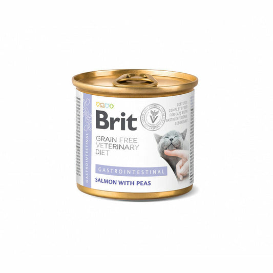 Brit Veterinary Diets Cat Gastrointestinal Wet Cat Food With Salmon, 200g