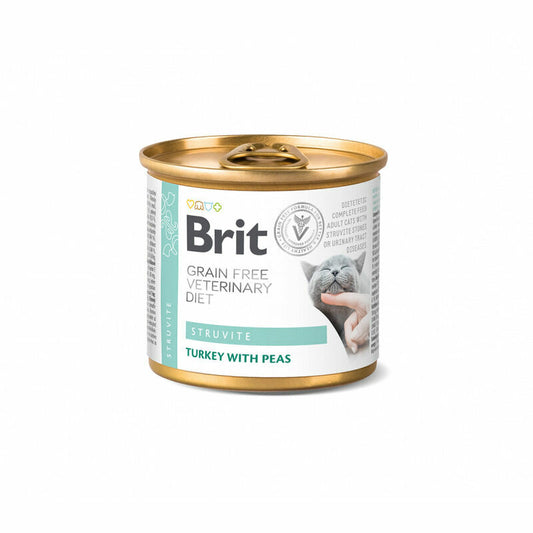 Brit Veterinary Diets Cat Struvite Wet Cat Food With Turkey, 200g