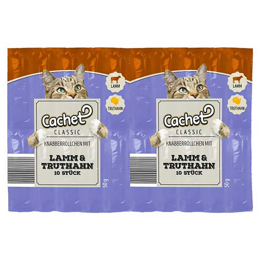 Cachet Lamb & Turkey Cat Snack - Healthy & Tasty Treats 10x5g