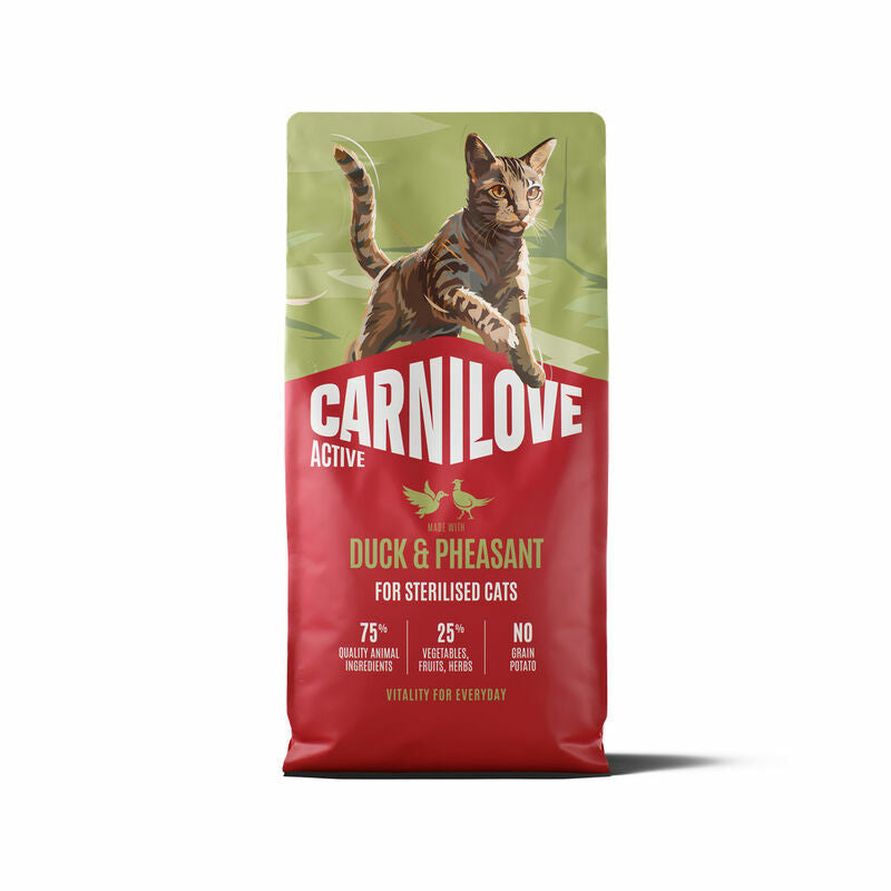 CARNILOVE Duck & Pheasant Adult Cat Sterilised 6 kg barība kaķiem