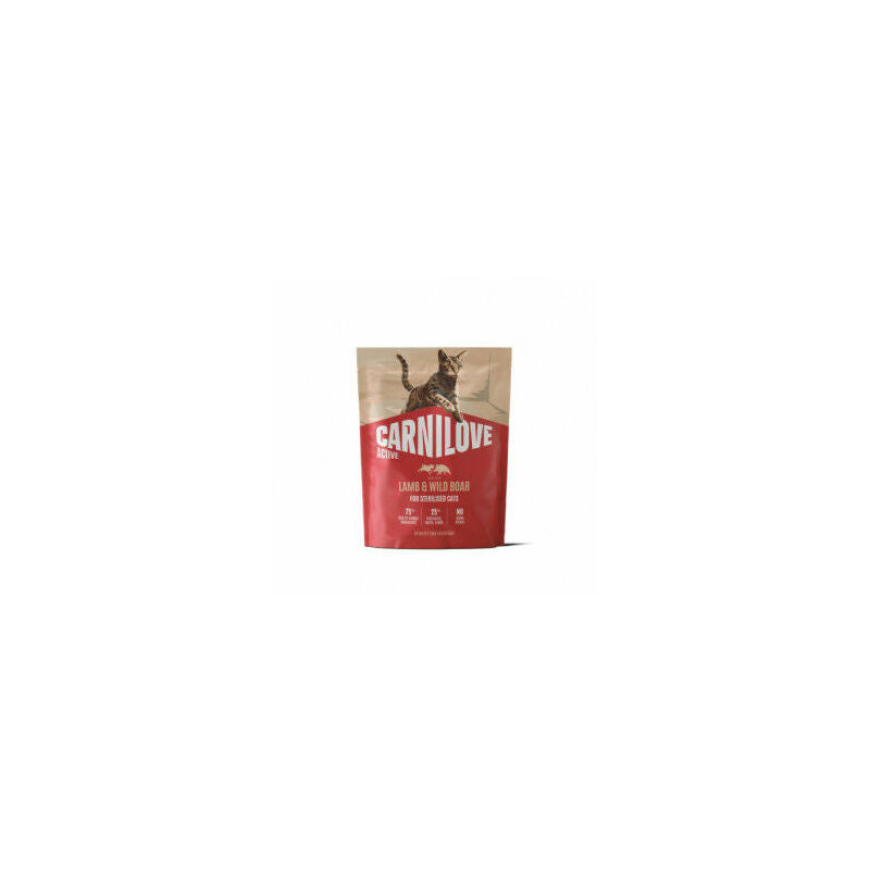 CARNILOVE Active Cat Lamb & Wild Boar Adult Sterilised Sausā barība kaķiem ar jēru un meža gaļu, 0,4kg