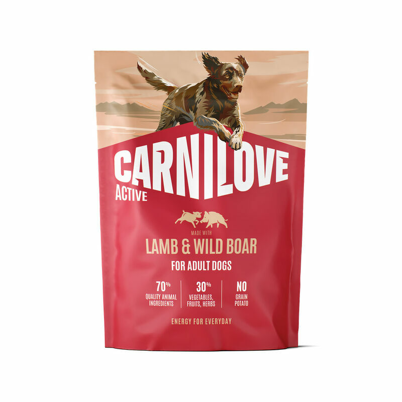 CARNILOVE Active Adult Lamb & Wild Boar Sausā barība suņiem ar jēru un meža gaļu, 1,5kg