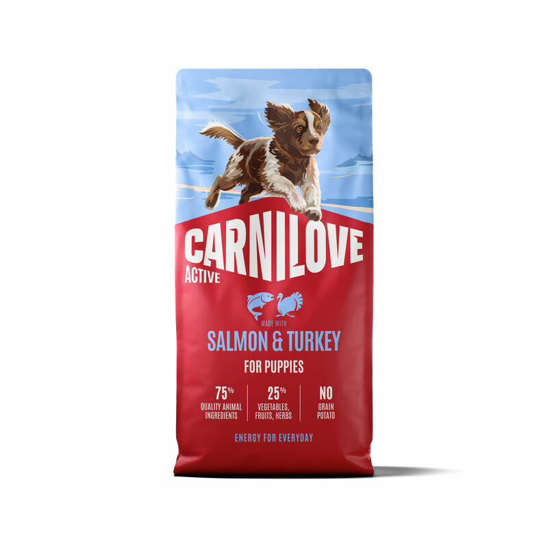 CARNILOVE Salmon & Turkey Puppy 12kg Sausā barība kucēniem
