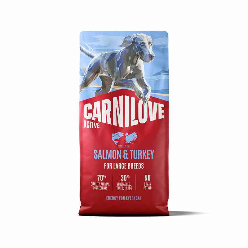 CARNILOVE Salmon & Turkey Large Breed Adult 12 kg Sausā barība suņiem