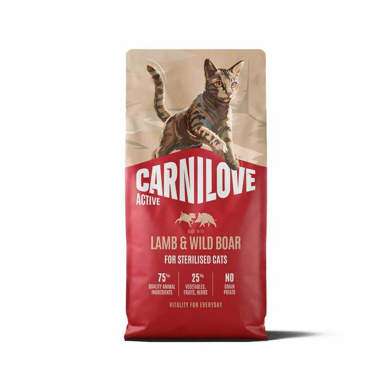 CARNILOVE Anka & Kalkon Stora Kattraser 2kg