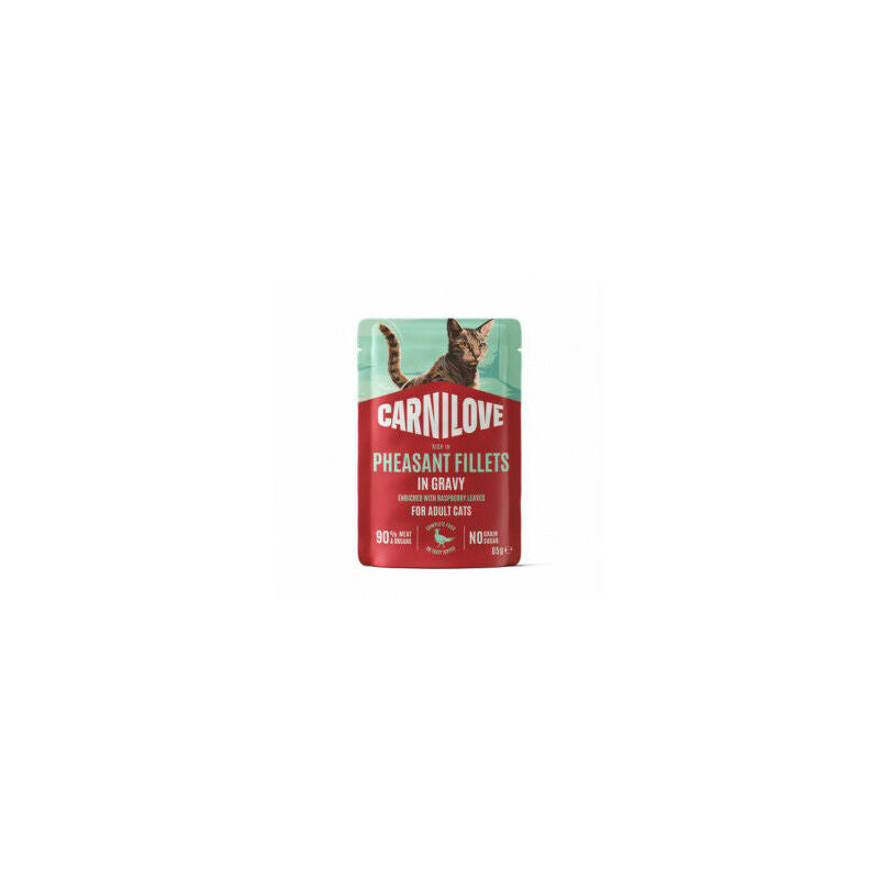 Carnilove Cat Pouch Pheasant Raspberry Leaves 85g mitrā barība kaķiem
