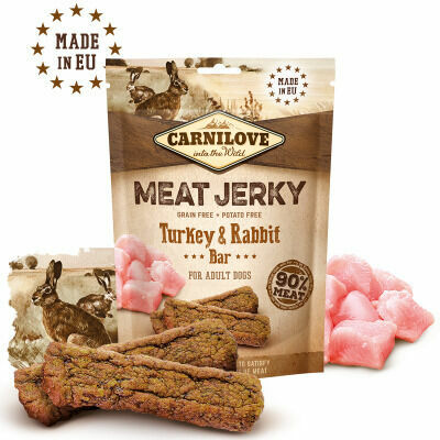 CARNILOVE Dog Jerky Rabbit & Turkey Bar 100g papildbarība suņiem