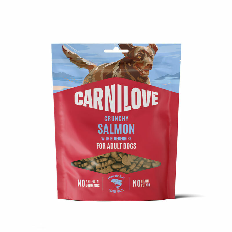 CARNILOVE Hundgodis Lax med Blåbär och färskt kött 200g