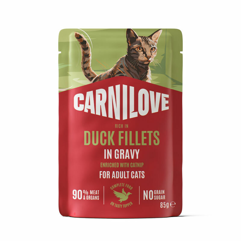 Carnilove Cat Pouch Duck Catnip 85g mitrā barība kaķiem