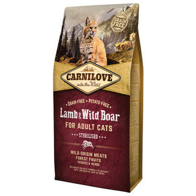 CARNILOVE Lamb & Wild Boar Adult Cat Sterilised 6 kg