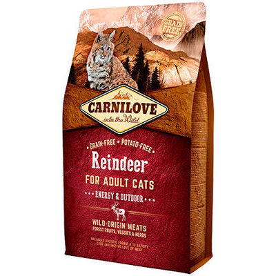 CARNILOVE Reindeer Adult Cat Energy & Outdoor 2 kg