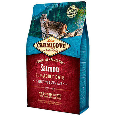 CARNILOVE Salmon Adult Cat Sensitive & Long Hair 2 kg