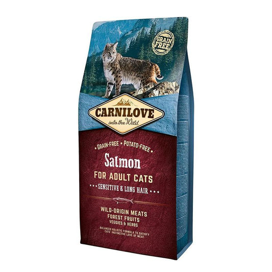 CARNILOVE Salmon Adult Cat Sensitive & Long Hair 6 kg