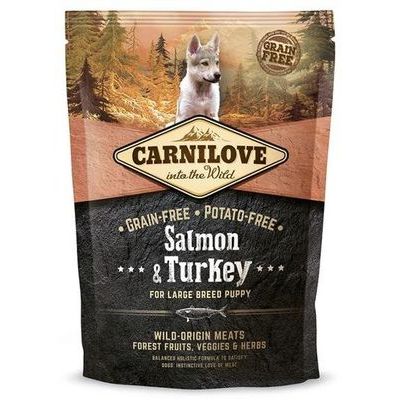 CARNILOVE Salmon & Turkey Large Breed Puppy 1,5 kg barība suņiem