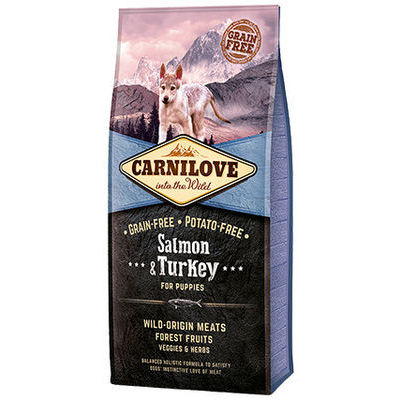 CARNILOVE Salmon & Turkey Puppy 12kg barība suņiem