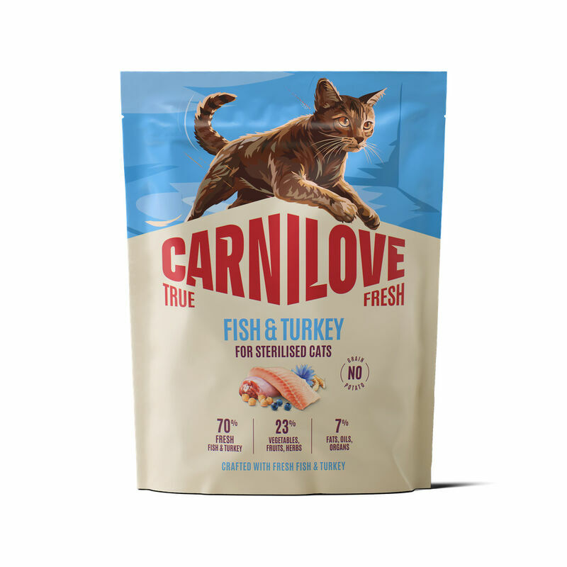 Carnilove Cat True Fresh Sterilised Fish & Turkey Dry Cat Food, 400g
