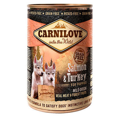 Carnilove Wild Meat Salmon & Turkey for Puppies 400 g konservi suņiem