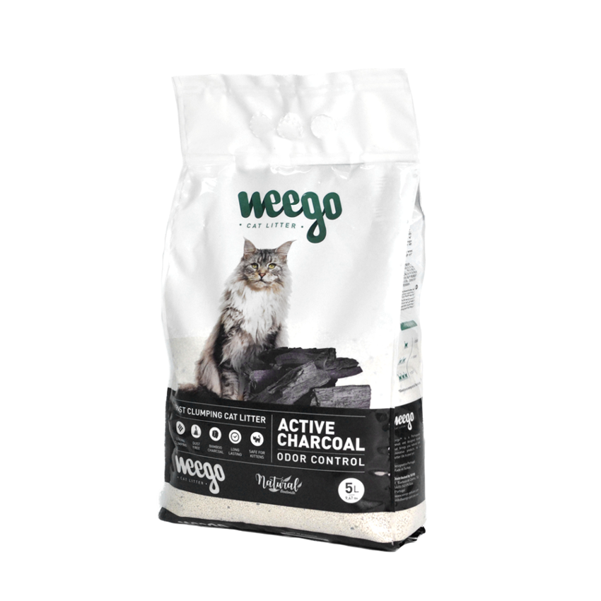 WEEGO® Cat Litter For Scent Control Active Charcoal, 15l