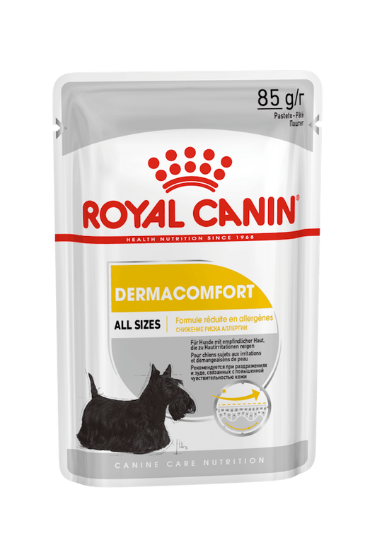 ROYAL CANIN® Dermacomfort foam, Mitrā barība suņiem, 85g