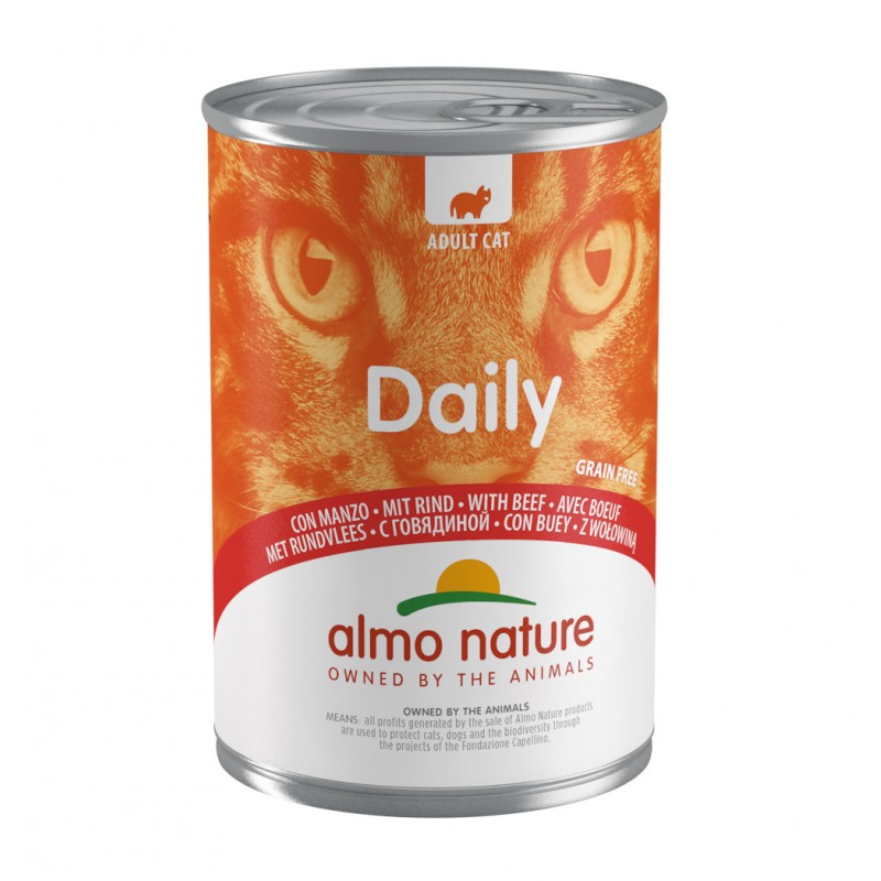Almo Nature DAILY Pate For Adult Cat With Beef, 400g x 12