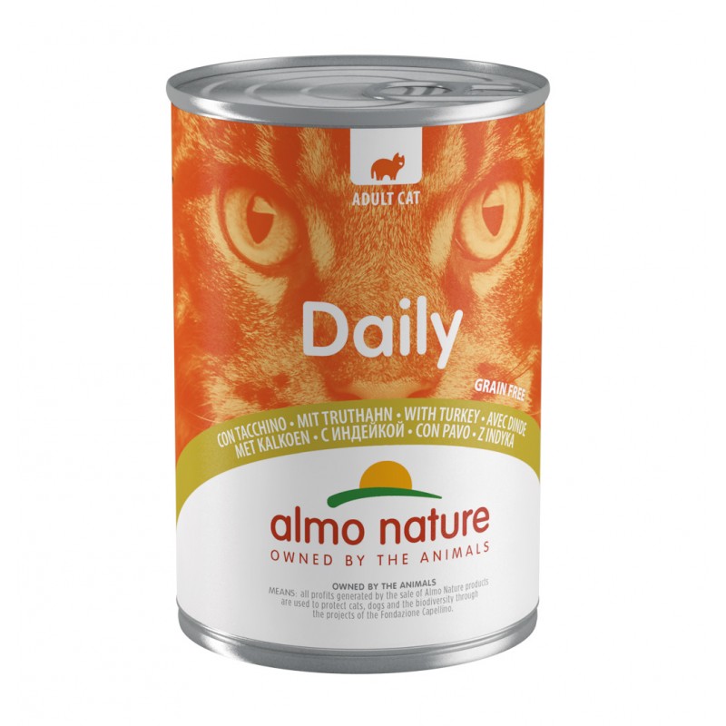 Almo Nature Paté DIARIO Para Gato Adulto Con Pavo, 400g
