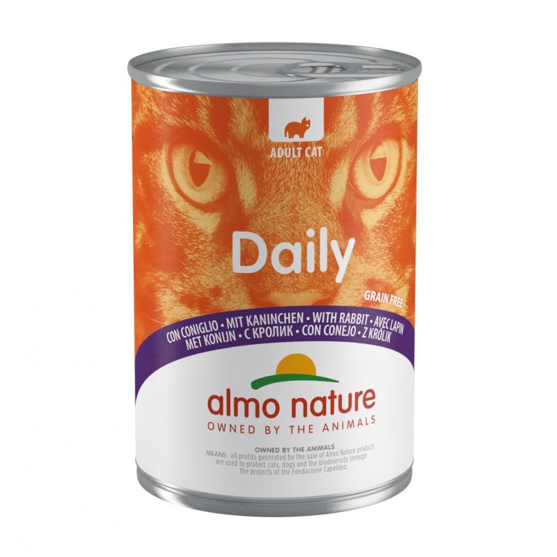 Almo Nature DAILY Pate For Adult Cat With Rabbit, 400g x 12