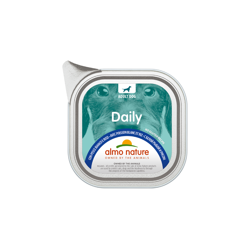 Almo Nature DAILY Pate For Dog With White Fish and Rice, 100g