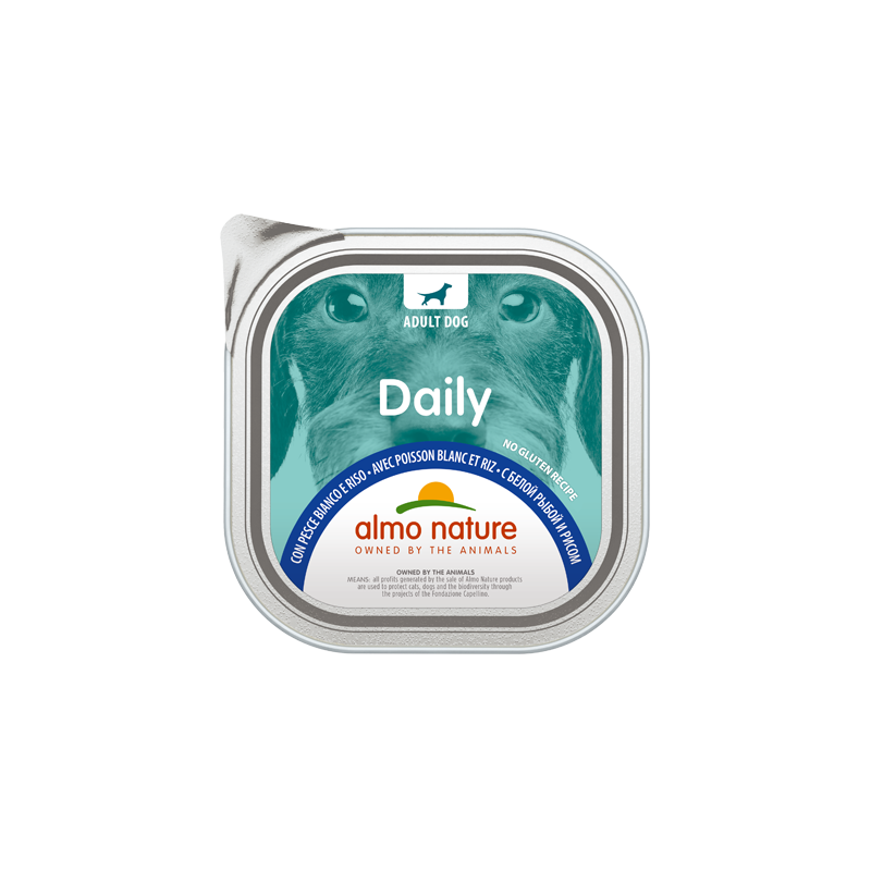 Almo Nature DAILY Pate For Dog With White Fish and Rice, 300g