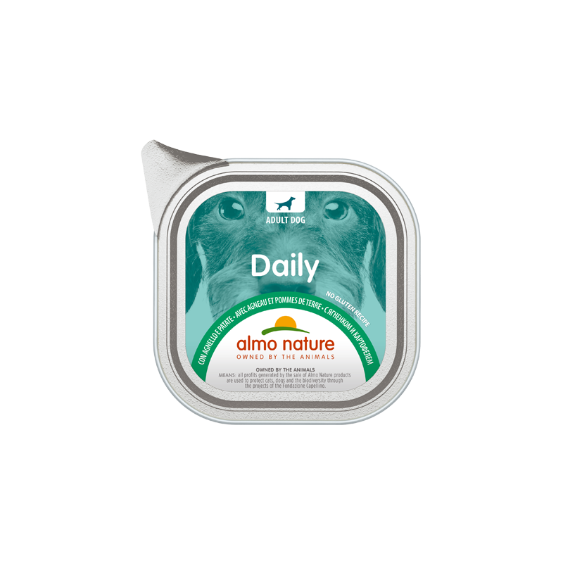 Almo Nature DAILY Pastete für Hunde mit Lamm und Kartoffeln, 100 g