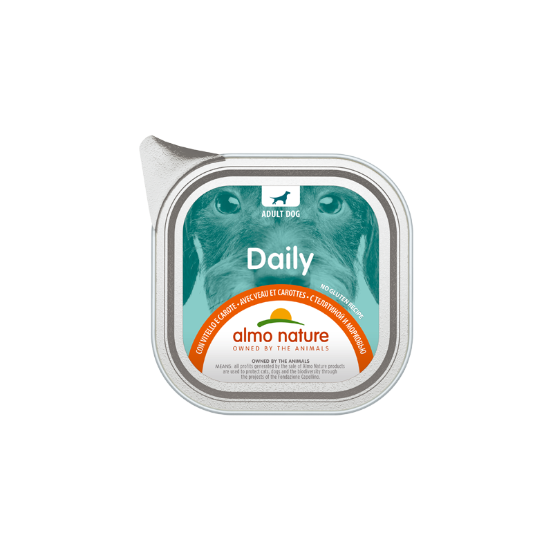 Almo Nature DAILY Pate For Dogs with Veal and Carrots, 100g