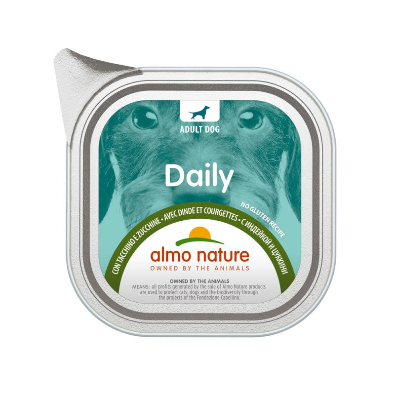 Almo Nature DAILY Pastete für Hunde mit Truthahn und Zucchini, 100 g